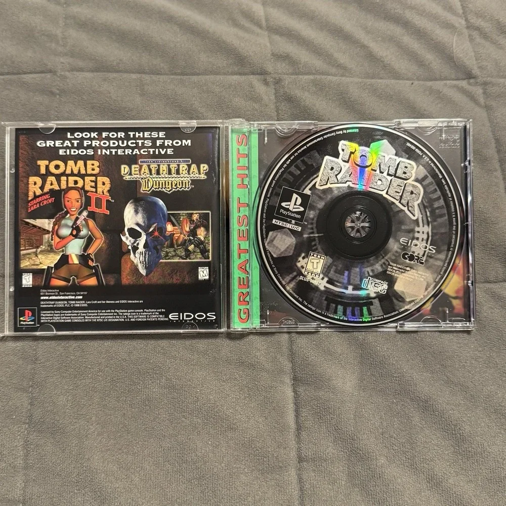 Tomb Raider Greatest Hits PS1 Playstation 1 Complete + Reg Card
